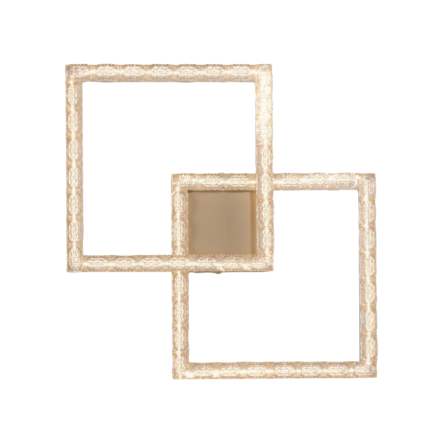 JUST LIGHT. 14732-60 - LED stropna svjetiljka GLITRA LED/17,5W/230V 37,6x37,6 cm zlatna