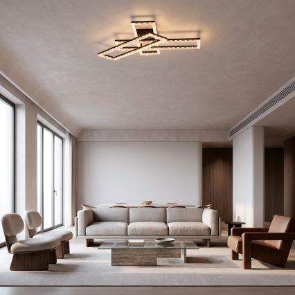 JUST LIGHT. 14733-18 - LED stropna svjetiljka GLITRA LED/35W/230V 57x72 cm crna