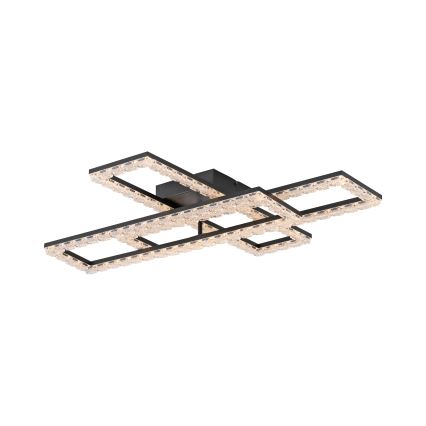 JUST LIGHT. 14733-18 - LED stropna svjetiljka GLITRA LED/35W/230V 57x72 cm crna