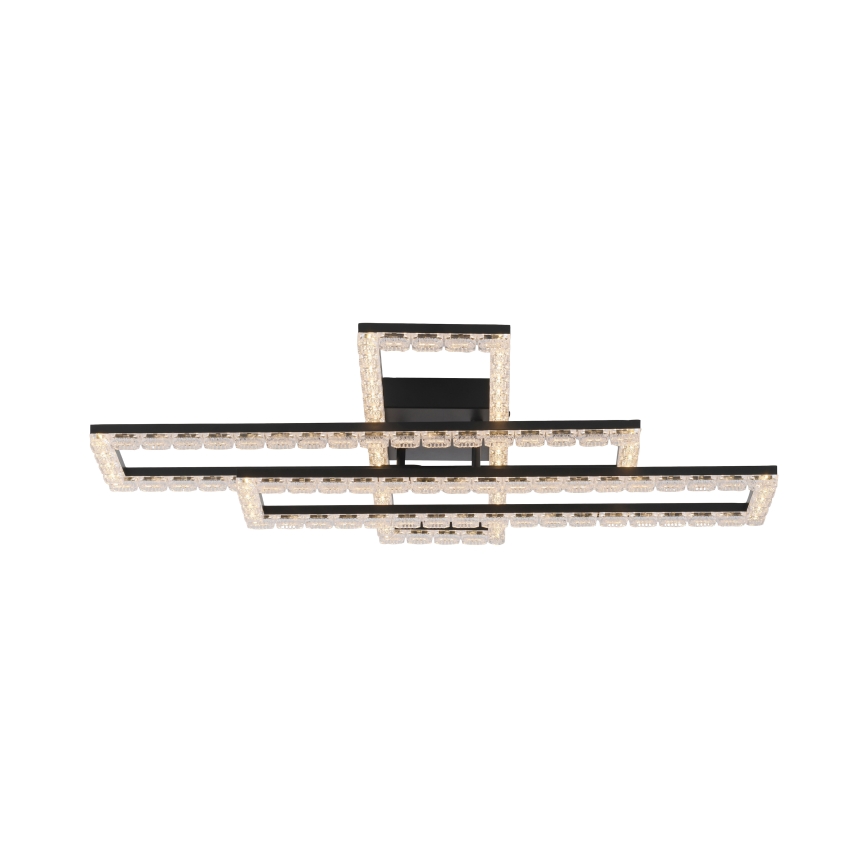 JUST LIGHT. 14733-18 - LED stropna svjetiljka GLITRA LED/35W/230V 57x72 cm crna