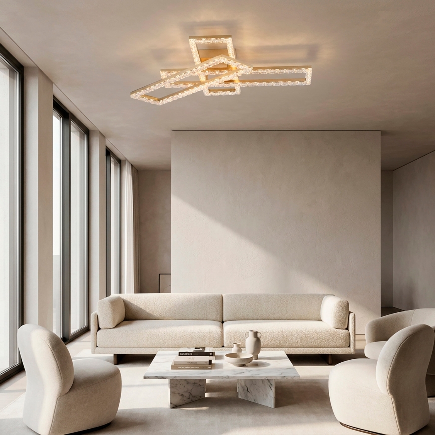 JUST LIGHT. 14733-60 - LED stropna svjetiljka GLITRA LED/35W/230V 57,25x72,05 cm zlatna