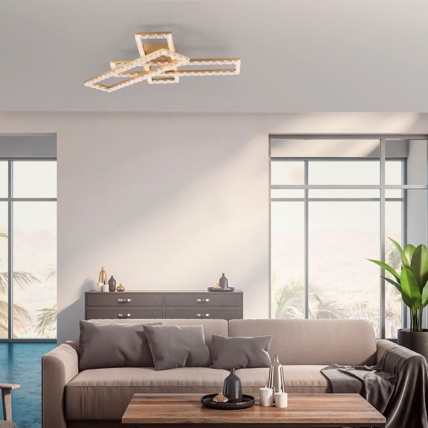 JUST LIGHT. 14733-60 - LED stropna svjetiljka GLITRA LED/35W/230V 57,25x72,05 cm zlatna