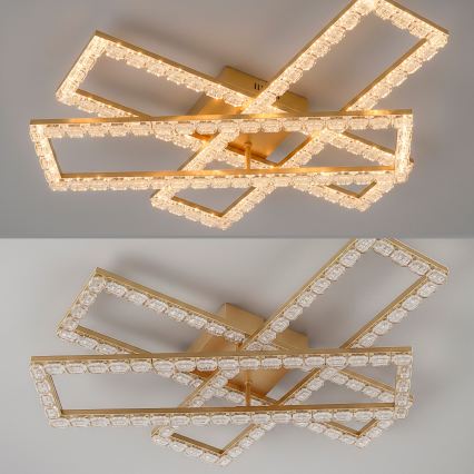 JUST LIGHT. 14733-60 - LED stropna svjetiljka GLITRA LED/35W/230V 57,25x72,05 cm zlatna