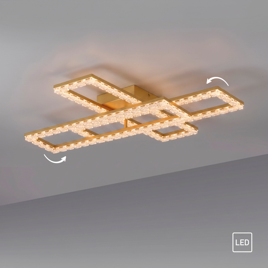 JUST LIGHT. 14733-60 - LED stropna svjetiljka GLITRA LED/35W/230V 57,25x72,05 cm zlatna