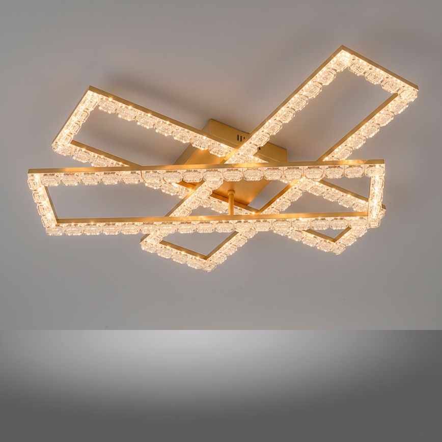 JUST LIGHT. 14733-60 - LED stropna svjetiljka GLITRA LED/35W/230V 57,25x72,05 cm zlatna