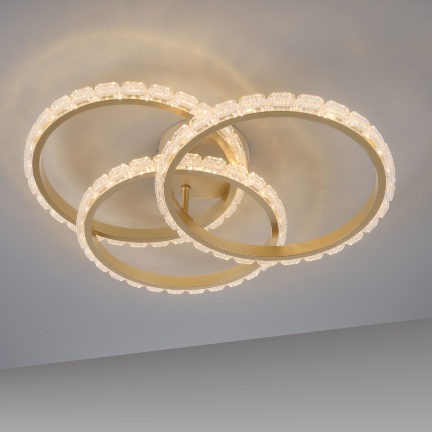 JUST LIGHT. 14734-60 - LED stropna svjetiljka GLITRA LED/37W/230V Ø 50 cm zlatna