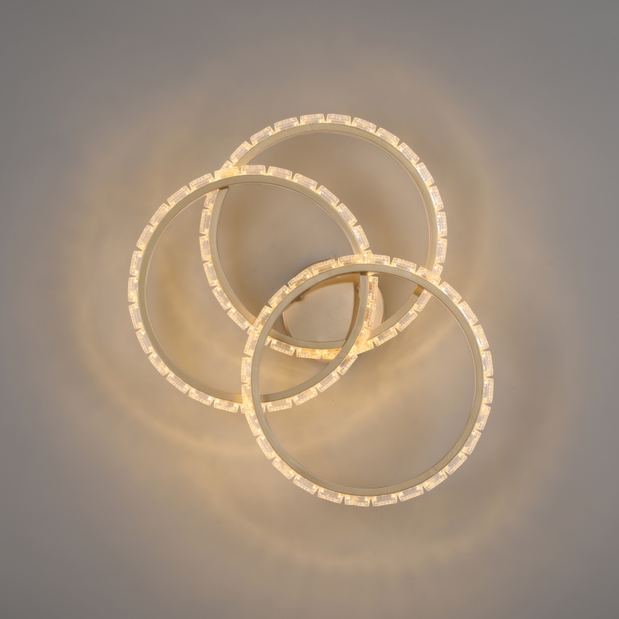 JUST LIGHT. 14734-60 - LED stropna svjetiljka GLITRA LED/37W/230V Ø 50 cm zlatna