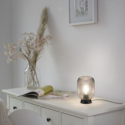 JUST LIGHT. 14906-18 - Stolna lampa REISHI 1xE27/40W/230V crna