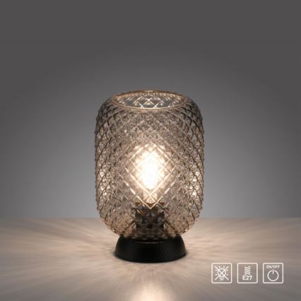 JUST LIGHT. 14906-18 - Stolna lampa REISHI 1xE27/40W/230V crna
