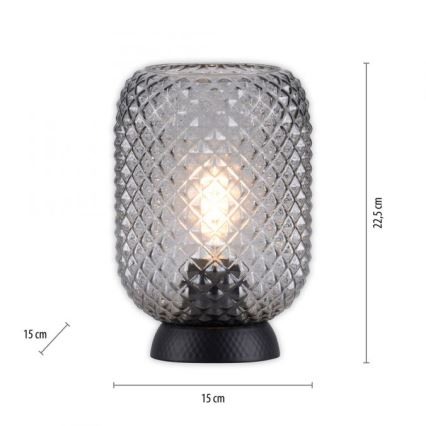 JUST LIGHT. 14906-18 - Stolna lampa REISHI 1xE27/40W/230V crna