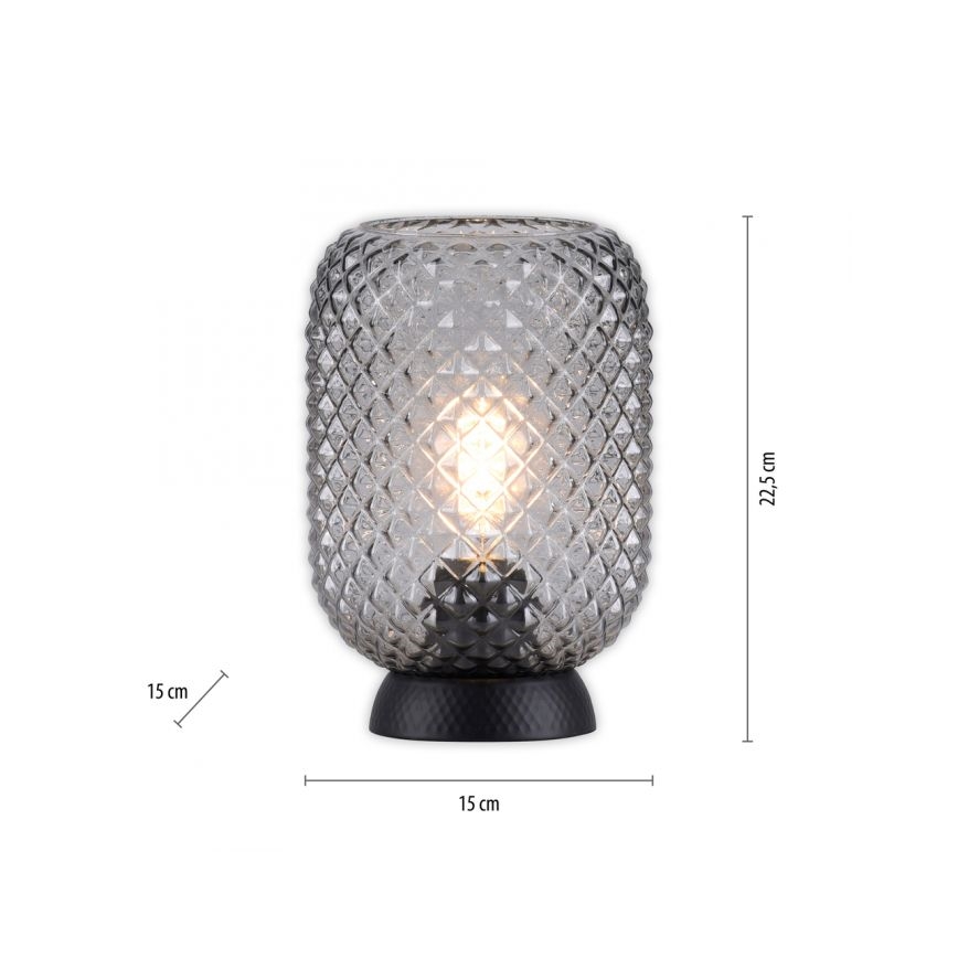 JUST LIGHT. 14906-18 - Stolna lampa REISHI 1xE27/40W/230V crna