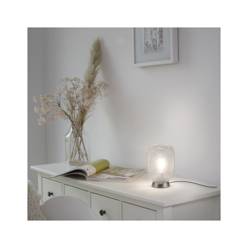 JUST LIGHT. 14906-55 - Stolna lampa REISHI 1xE27/40W/230V mat krom