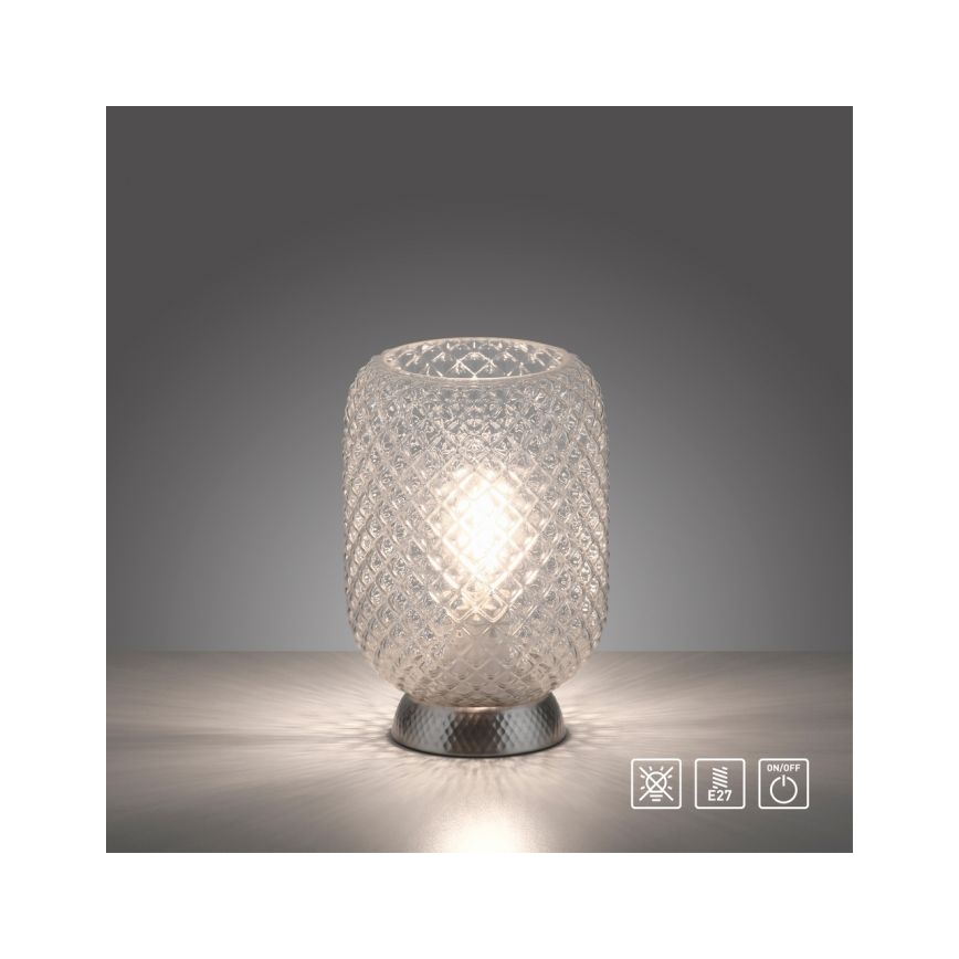 JUST LIGHT. 14906-55 - Stolna lampa REISHI 1xE27/40W/230V mat krom