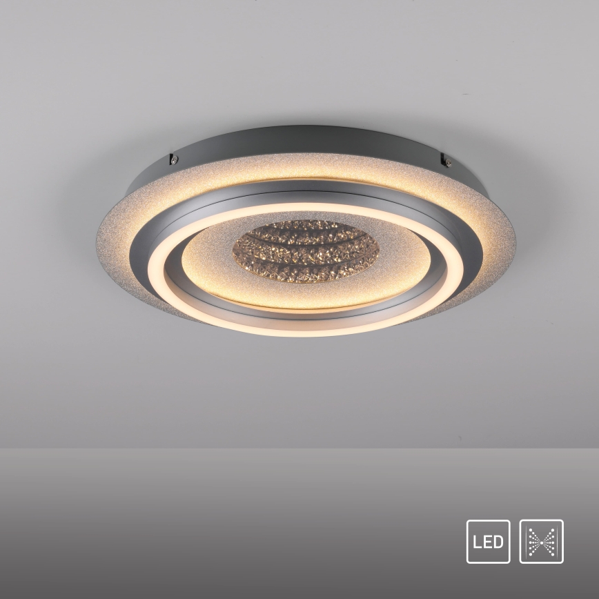 JUST LIGHT. 15089-21 - LED stropno svjetlo CICHIO LED/36W/230V promjer 40 cm matni krom