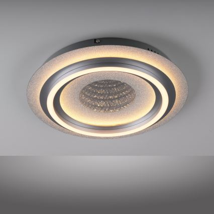 JUST LIGHT. 15089-21 - LED stropno svjetlo CICHIO LED/36W/230V promjer 40 cm matni krom