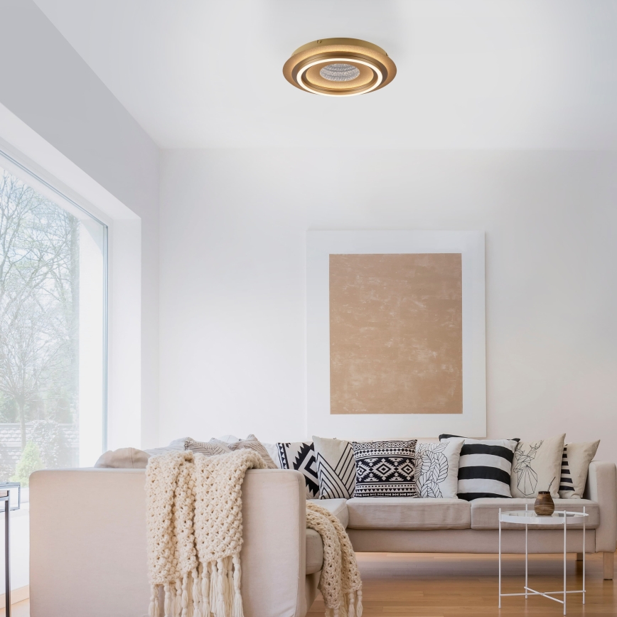 JUST LIGHT. 15089-60 - LED stropno svjetlo CICHIO LED/36W/230V Ø 40 cm zlatno