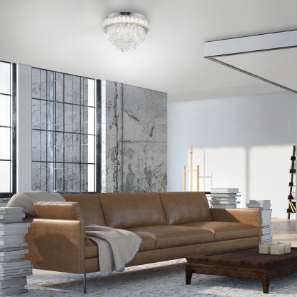 JUST LIGHT. 15092-17 - LED stropna svjetiljka KULUNKA LED/33W/230V pr. 38 cm sjajni krom