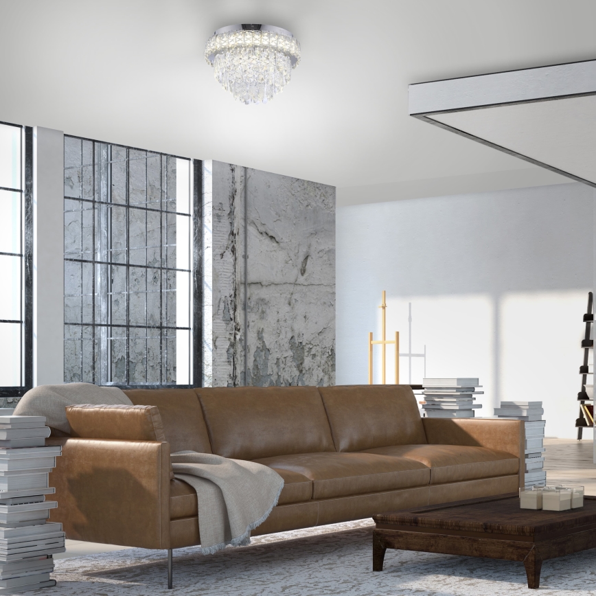 JUST LIGHT. 15092-17 - LED stropna svjetiljka KULUNKA LED/33W/230V pr. 38 cm sjajni krom
