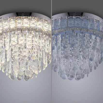 JUST LIGHT. 15092-17 - LED stropna svjetiljka KULUNKA LED/33W/230V pr. 38 cm sjajni krom