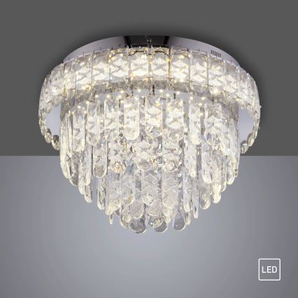 JUST LIGHT. 15092-17 - LED stropna svjetiljka KULUNKA LED/33W/230V pr. 38 cm sjajni krom