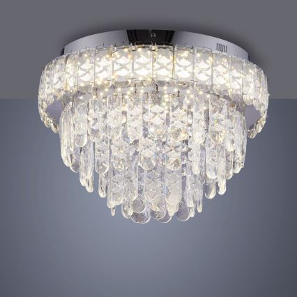 JUST LIGHT. 15092-17 - LED stropna svjetiljka KULUNKA LED/33W/230V pr. 38 cm sjajni krom