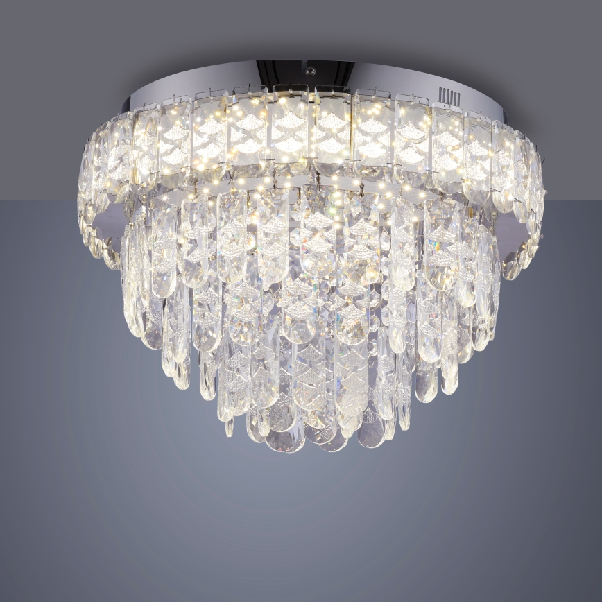 JUST LIGHT. 15092-17 - LED stropna svjetiljka KULUNKA LED/33W/230V pr. 38 cm sjajni krom