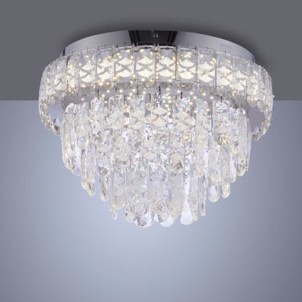 JUST LIGHT. 15092-17 - LED stropna svjetiljka KULUNKA LED/33W/230V pr. 38 cm sjajni krom