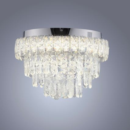 JUST LIGHT. 15092-17 - LED stropna svjetiljka KULUNKA LED/33W/230V pr. 38 cm sjajni krom
