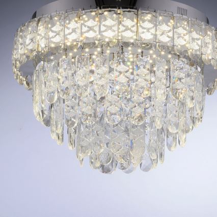JUST LIGHT. 15092-17 - LED stropna svjetiljka KULUNKA LED/33W/230V pr. 38 cm sjajni krom