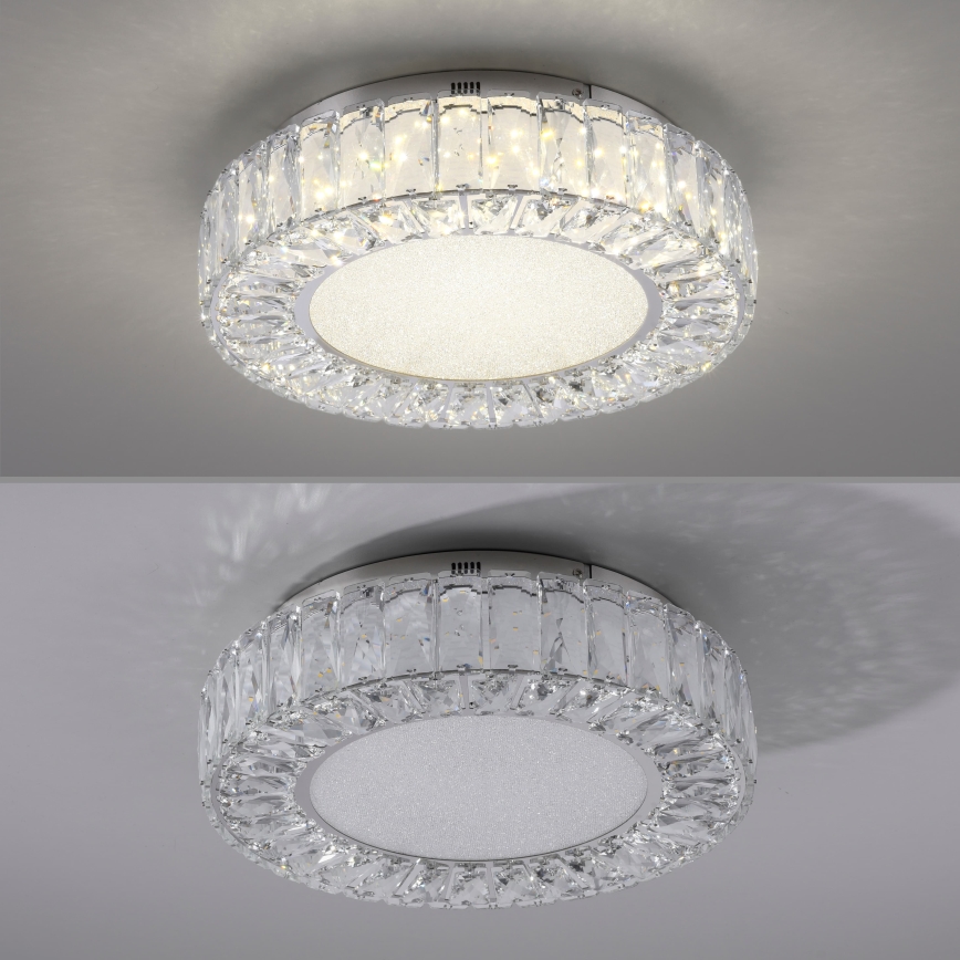 JUST LIGHT. 15221-17 - LED stropna svjetiljka KULUNKA LED/32W/230V, promjer 37 cm, sjajni krom