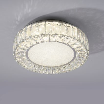JUST LIGHT. 15221-17 - LED stropna svjetiljka KULUNKA LED/32W/230V, promjer 37 cm, sjajni krom