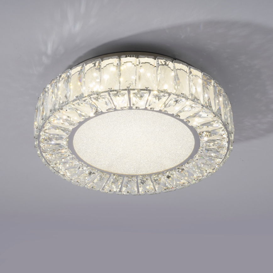 JUST LIGHT. 15221-17 - LED stropna svjetiljka KULUNKA LED/32W/230V, promjer 37 cm, sjajni krom
