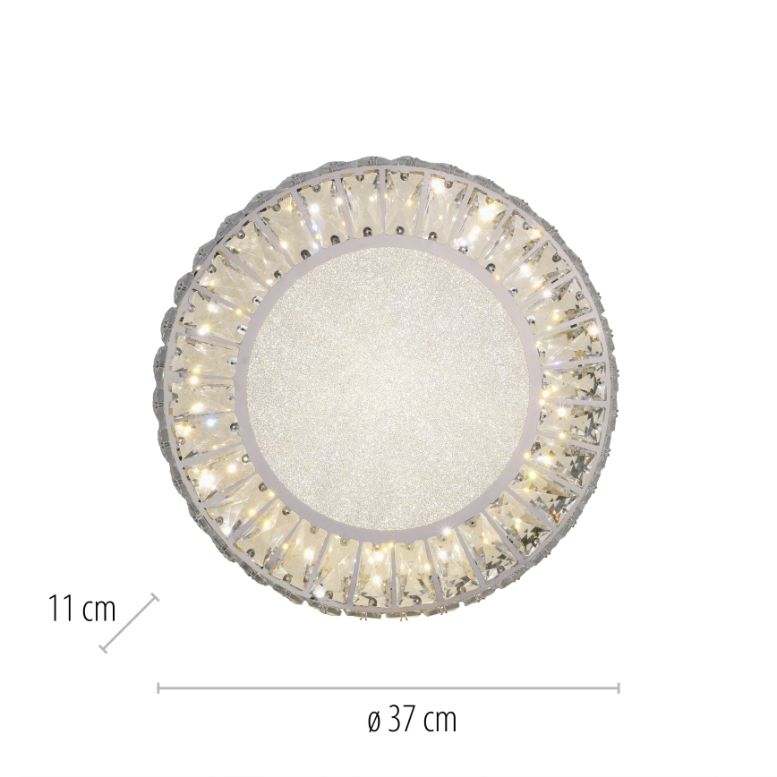 JUST LIGHT. 15221-17 - LED stropna svjetiljka KULUNKA LED/32W/230V, promjer 37 cm, sjajni krom