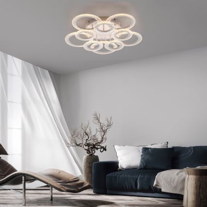 JUST LIGHT. 15268-16 - LED stropna svjetiljka CRYSTALLO LED/48,5W/230V Ø 68,6 cm bijela