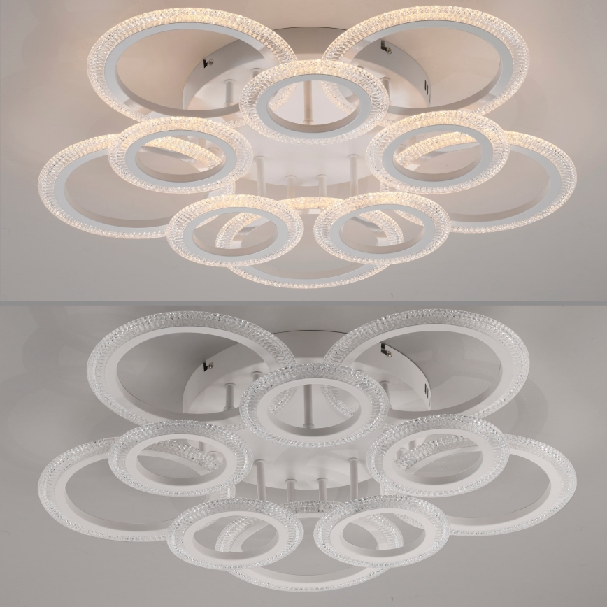 JUST LIGHT. 15268-16 - LED stropna svjetiljka CRYSTALLO LED/48,5W/230V Ø 68,6 cm bijela