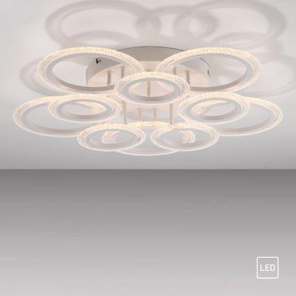 JUST LIGHT. 15268-16 - LED stropna svjetiljka CRYSTALLO LED/48,5W/230V Ø 68,6 cm bijela