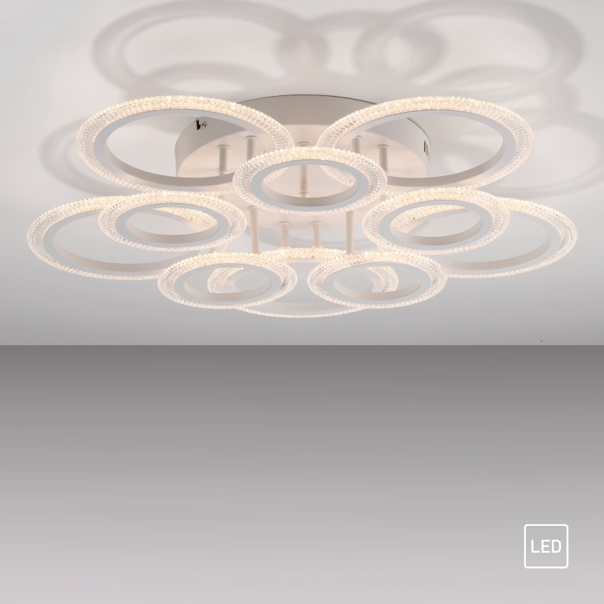 JUST LIGHT. 15268-16 - LED stropna svjetiljka CRYSTALLO LED/48,5W/230V Ø 68,6 cm bijela