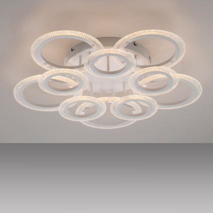JUST LIGHT. 15268-16 - LED stropna svjetiljka CRYSTALLO LED/48,5W/230V Ø 68,6 cm bijela