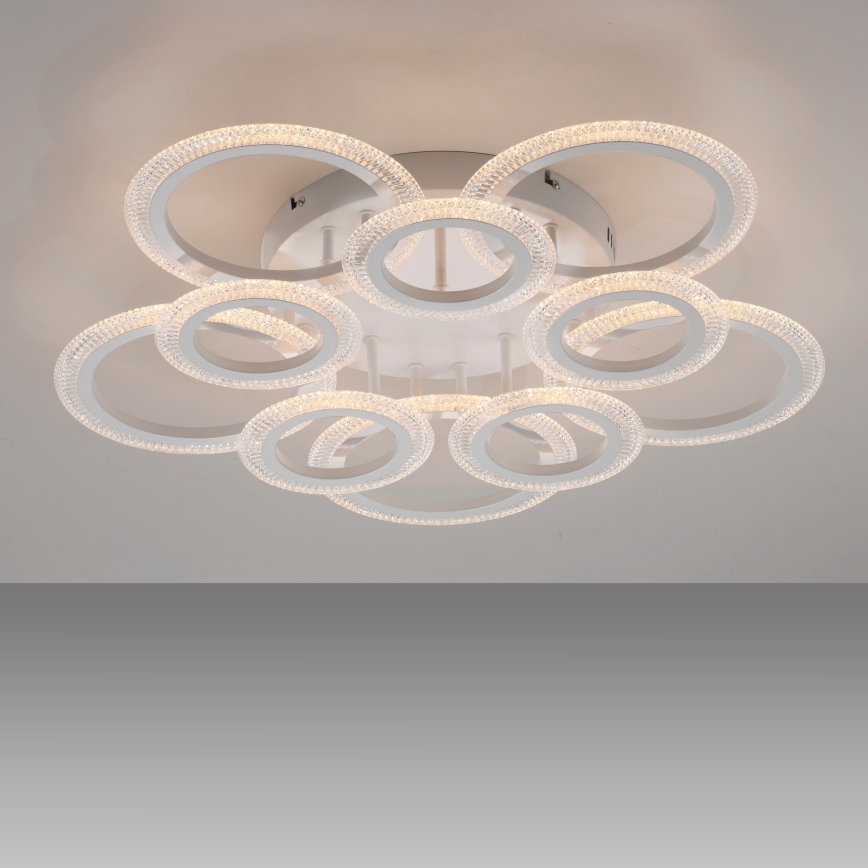 JUST LIGHT. 15268-16 - LED stropna svjetiljka CRYSTALLO LED/48,5W/230V Ø 68,6 cm bijela