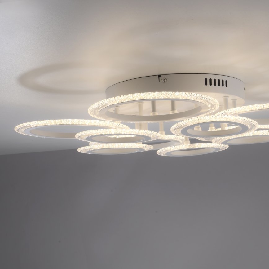 JUST LIGHT. 15268-16 - LED stropna svjetiljka CRYSTALLO LED/48,5W/230V Ø 68,6 cm bijela