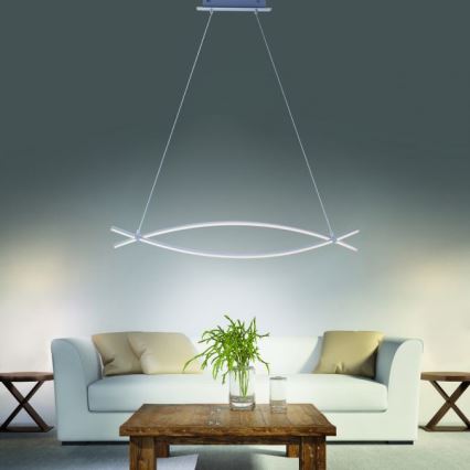JUST LIGHT. 15382-55 - LED Luster na sajli MAJA 2xLED/8,4W/230V mat krom