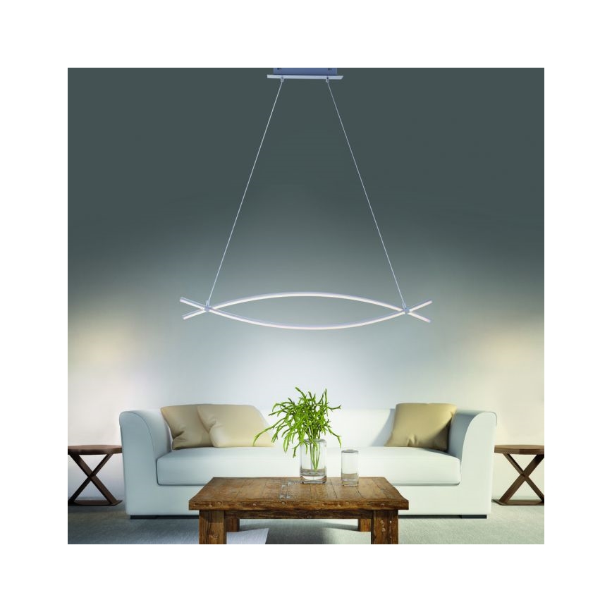 JUST LIGHT. 15382-55 - LED Luster na sajli MAJA 2xLED/8,4W/230V mat krom
