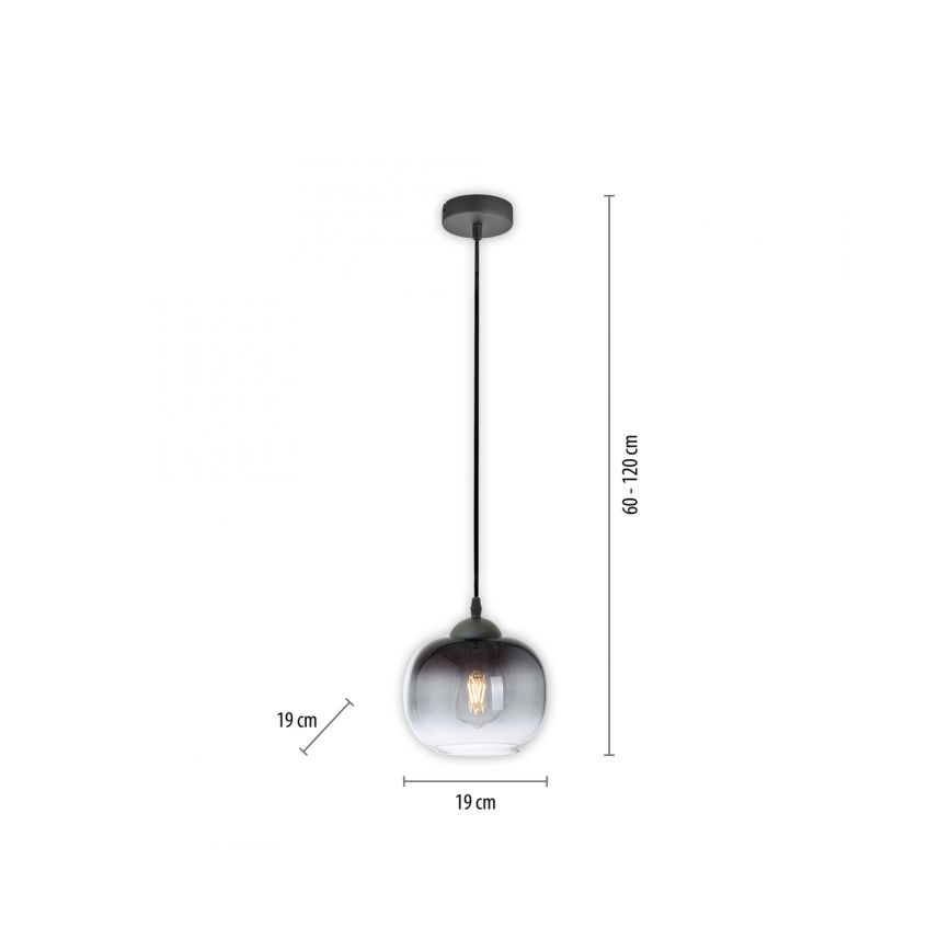 JUST LIGHT. 15420-18 - Luster na sajli ZEA 1xE27/25W/230V crna