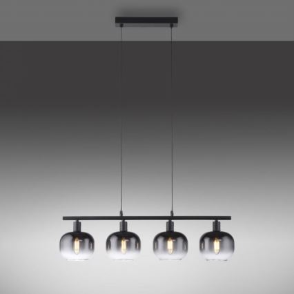 JUST LIGHT. 15421-18 - Luster na sajli ZEA 4xE14/25W/230V crna