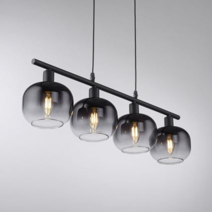 JUST LIGHT. 15421-18 - Luster na sajli ZEA 4xE14/25W/230V crna