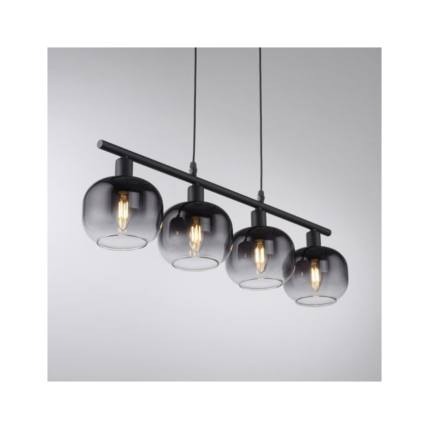 JUST LIGHT. 15421-18 - Luster na sajli ZEA 4xE14/25W/230V crna