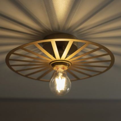 JUST LIGHT. 15635-60 - Stropna svjetiljka SPIKE 1xE27/40W/230V pr. 30 cm mesing
