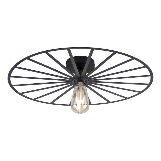 JUST LIGHT. 15636-18 - Stropna svjetiljka SPIKE 1xE27/40W/230V pr. 50 cm crna