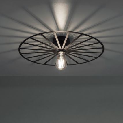 JUST LIGHT. 15636-18 - Stropna svjetiljka SPIKE 1xE27/40W/230V pr. 50 cm crna