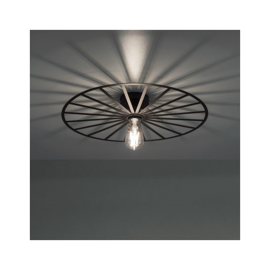 JUST LIGHT. 15636-18 - Stropna svjetiljka SPIKE 1xE27/40W/230V pr. 50 cm crna